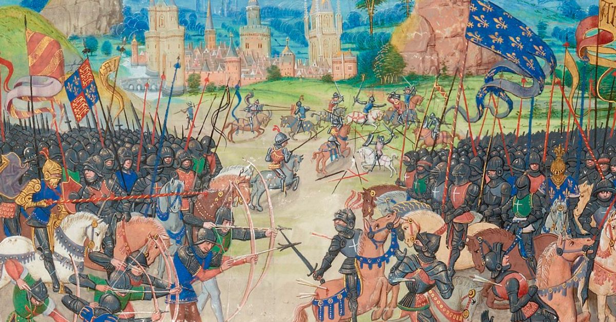 Representación de la Batalla de Poitiers de 1356.