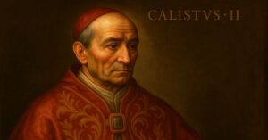 retrato de Calixto II cabizbajo