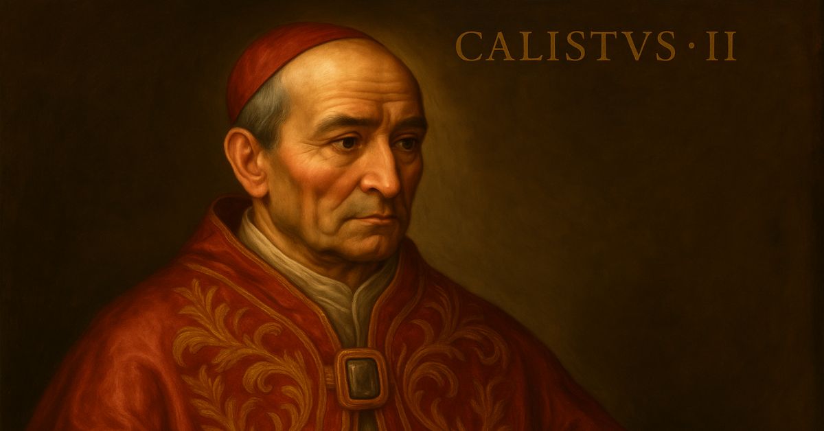 retrato de Calixto II cabizbajo