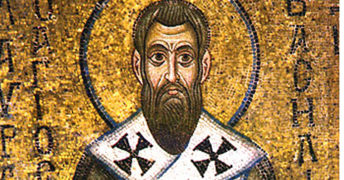 Pintura del siglo XI que representa a Basilio El Grande encontrado en la Catedral de Santa Sofía en Kiev.