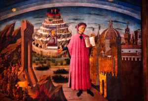 Pintura de Dante Alighieri uno de los máximo representantes del Dolce Stil Novo