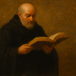 pintura al óleo que representa a Beda el Venerable