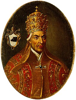 Retrato del Papa Alejandro II en marco ovalado