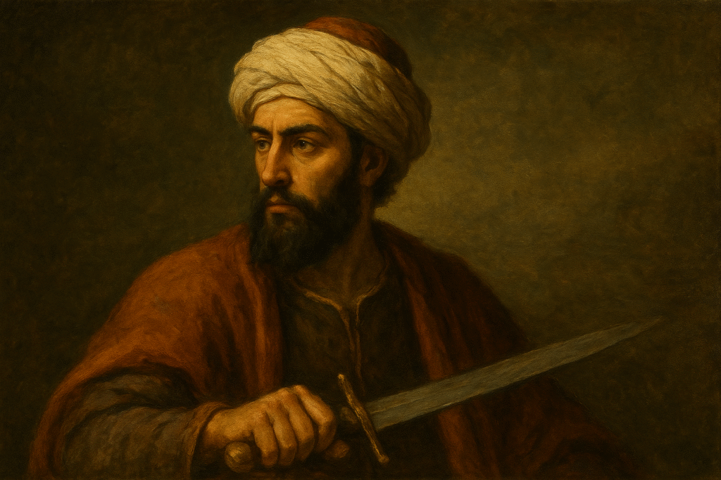 Pintura al óleo que representa a Zengi